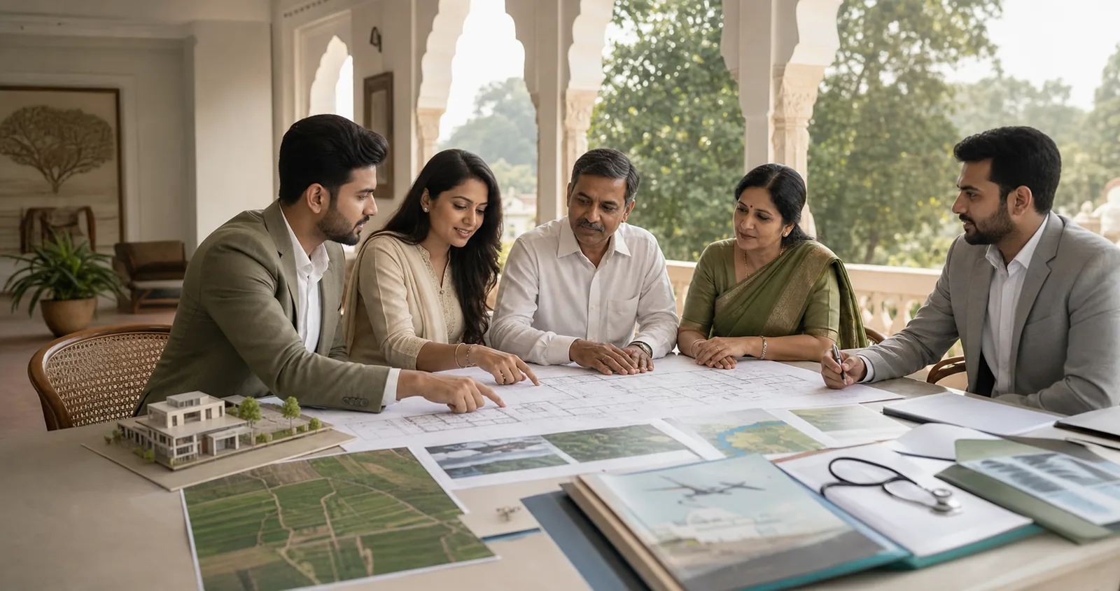 Consultants coordinating healthcare and tour and travel services
